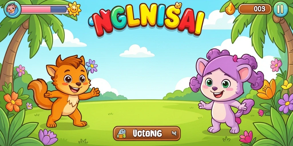 Screenshot tampilan antarmuka game yang menarik.